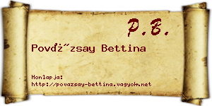Povázsay Bettina névjegykártya